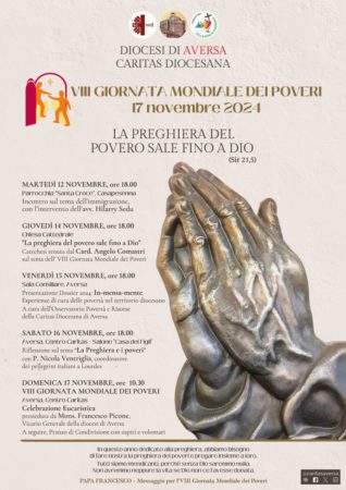 Nel segno del Giubileo, la Chiesa di Aversa si prepara all’VIII Giornata Mondiale dei Poveri 2 VIII Giornata dei Poveri Locandina Generale