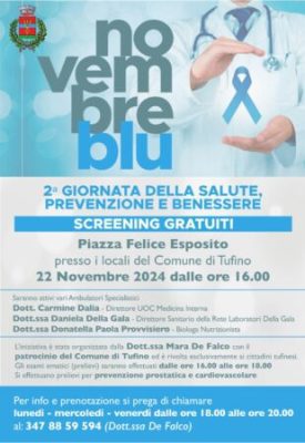 Tufino, Screening Gratuiti “Novembre Blu”: 2a edizione per la salute, prevenzione e benessere 2 bin