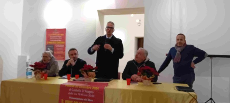 4. E. Cerciello A. Soviero C. Mungivera Sindaco S. Di Sarno G. Cimmino AISA Libro Il Virus della corruzione Somma Vesuviana 20.12.2024