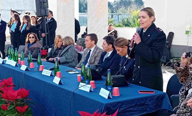 Ercolano, Villa Campolieto Convegno Legalità e Periferie 3 8 Maggiora Francesca Romano Ruberto Comandante Comagnia Carabinieri Torre del Greco Ercolano 16.12.2024