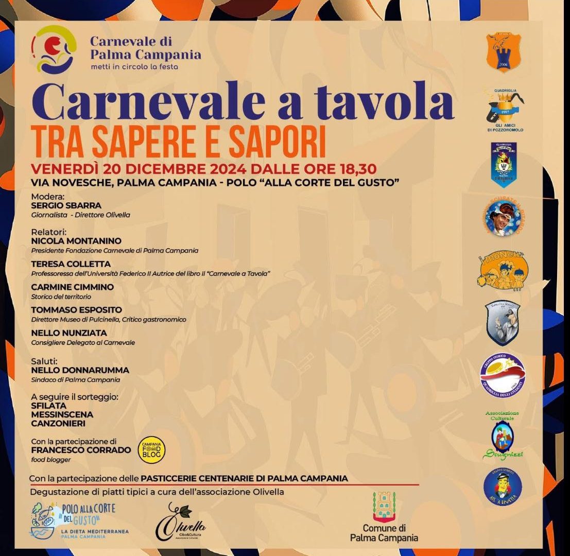 CARNEVALE A TAVOLA evento 20 dicembre 2024
