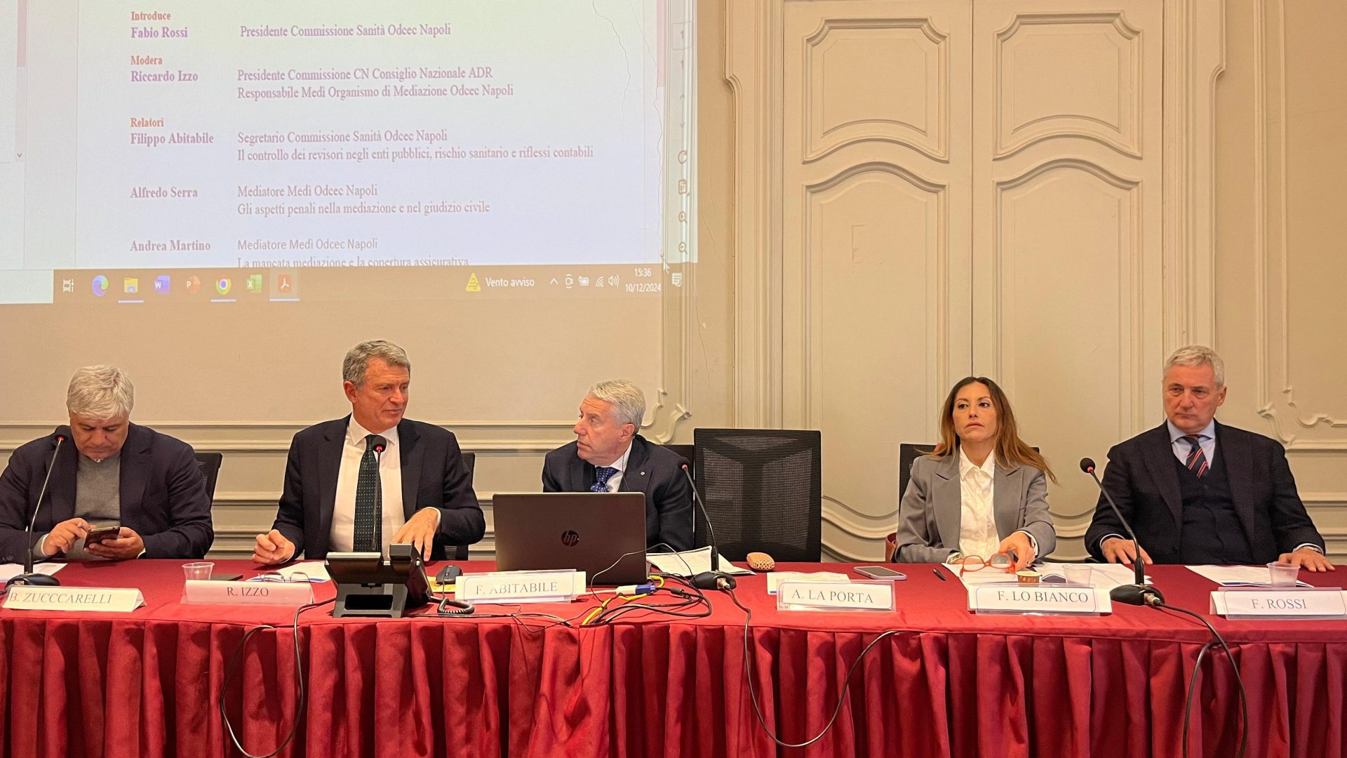 Da sinistra Fabio Cecere Riccardo Izzo Filippo Abitabile Fiammetta Lo Bianco e Fabio Rossimod