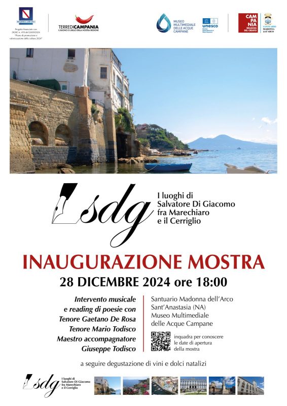 Sant'Anastasia, "I luoghi di Salvatore Di Giacomo fra Marechiaro e il Cerriglio": tre giorni dedicati al poeta e scrittore partenopeo 2 Inaugurazione I luoghi di salvatoredi giacomo