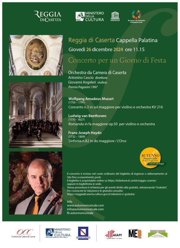 Caserta, Concerto per un Giorno di Festa alla Reggia 2 Locandina 26 DICEMBRE