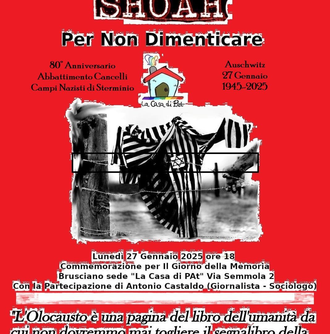 1. GIORNATA DELLA MEMORIA BRUSCIANO NA 27.1. 2025