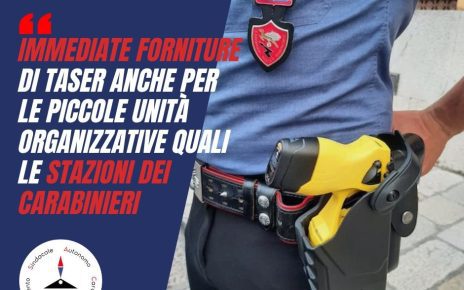MOSAC Carabinieri: "Evitiamo la perdita di vite umane, servono immediate forniture di Taser anche alle Stazioni dei Carabinieri" 7 Fornitura taser