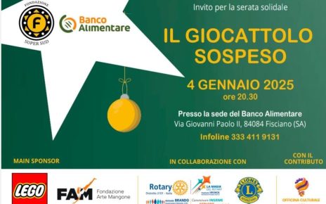 Fisciano, "Il Giocattolo Sospeso": il 4 gennaio una serata solidale per regalare sorrisi ai bambini 4 Il Giocattolo Sospeso mod