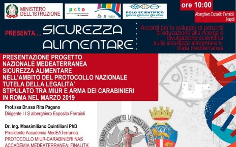 Napoli, Sicurezza alimentare: presentazione al Ferraioli del progetto nazionale con ASL Na1 "MEDEATERRANEA" 4 LOCANDINA MEDEATERRANEAmod