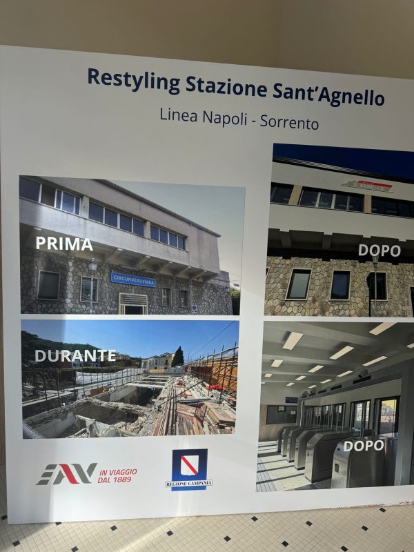 Campania, Eav: si alzano i veli sulla nuova stazione della vesuviana 3 Sant Agnello 220125 1