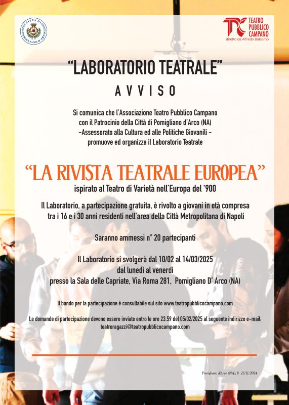 avviso bando rivista teatrale 2025