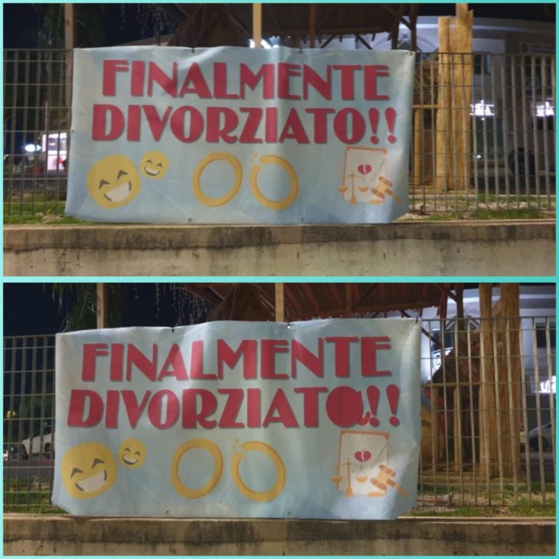 Divorzio con striscione: ironia, vendetta e un finale virale dal Cilento 2 cb848992 10b9 4d81 bda8 11cde9d6aa2e