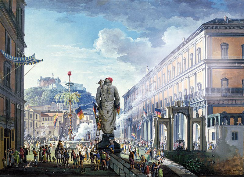 lalbero della liberta il palo eretto in largo di palazzo oggi piazza del plebiscito come simbolo rivoluzionario fu abbattuto quando napoli fu riconquistata dai