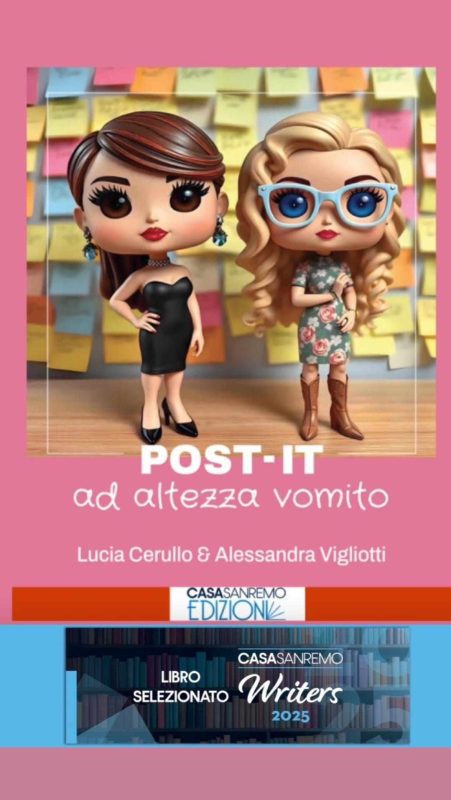 Cerullo e Vigliotti presentano "Post-It ad altezza vomito" al Salotto Letterario di Casa Sanremo Writers 2 474618156 787806473564308 6428219254834975330 n
