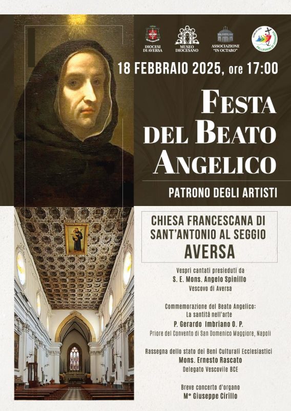 Aversa, al via la Celebrazione della Festa del Beato Angelico 2 Beato Angelico Concerto 2025 locandina sito