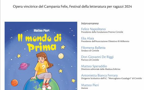 Cimitile, al via la presentazione del libro "Il mondo di prima" di Matteo Pieri. Opera vincitrice della V Edizione di "Campania Felix. Festival della letteratura per ragazzi" 4 Invito Locandina Il Mondo di Primamod