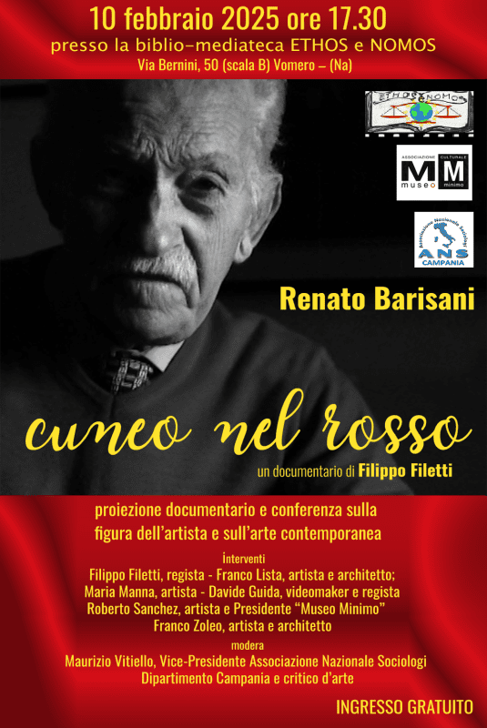 Napoli, incontro-omaggio su Renato Barisani col documentario del regista Filippo Filetti "CUNEO NEL ROSSO" 2 X3 Locandina Video su Cuneo nel Rosso Renato Barisani 1