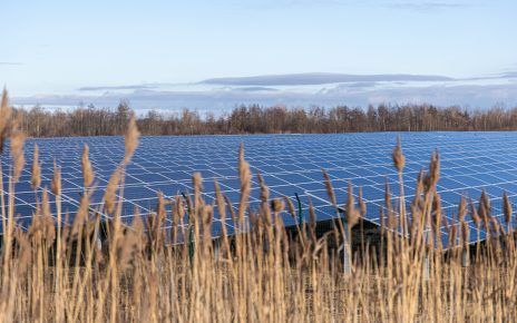 electric farm with panels producing clean ecologic energy 3