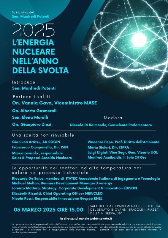 Locandina evento Senato