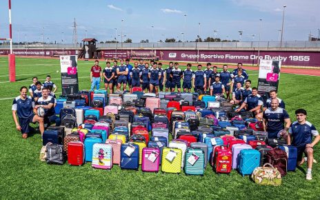 Roma, Salvamamme: raccolte 400 valigie di salvataggio per le donne vittime di violenza 6 VALIGIE DI SALVATAGGIO FIAMME ORO RUGBY