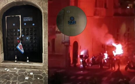 Santa Maria a Vico, Napoli campione: deturpato ingresso sede Inter Club 3 inter club deturpatomod
