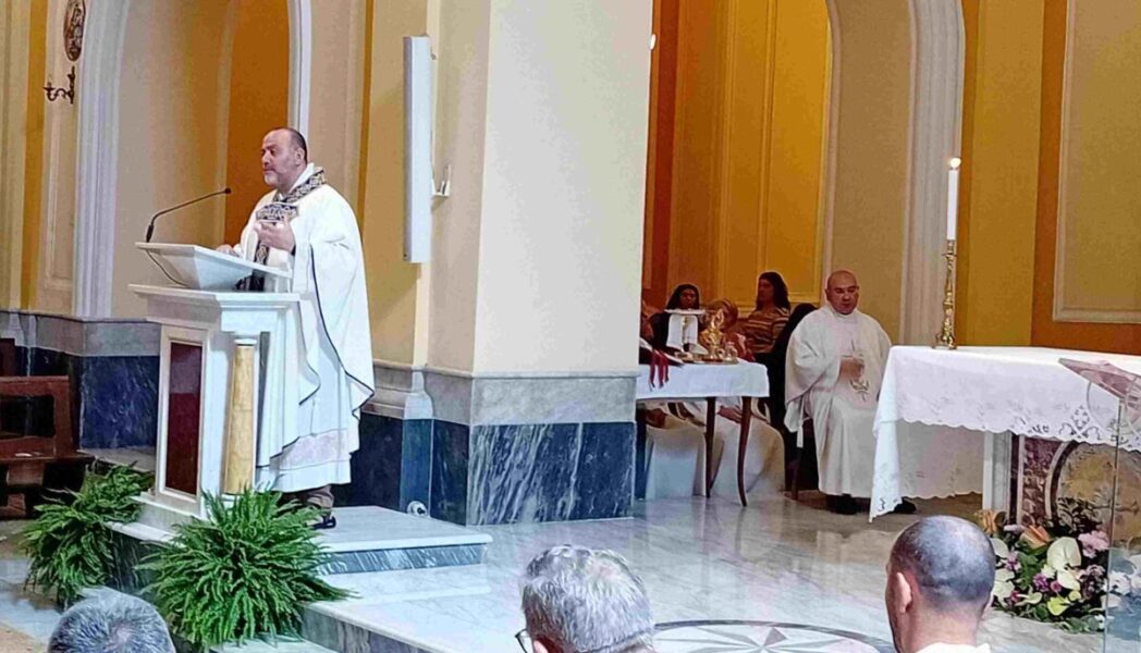 Brusciano, 100 anni fa Battesimo di Mons. Francesco Saverio Toppi 3 3. 100 Anni Battesimo Mons. F. S. Toppi Brusciano 28.6.2025 scaled