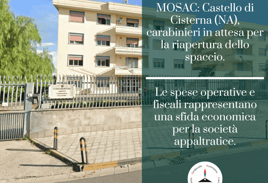 Riapertura spaccio caserma Castello di Cisterna