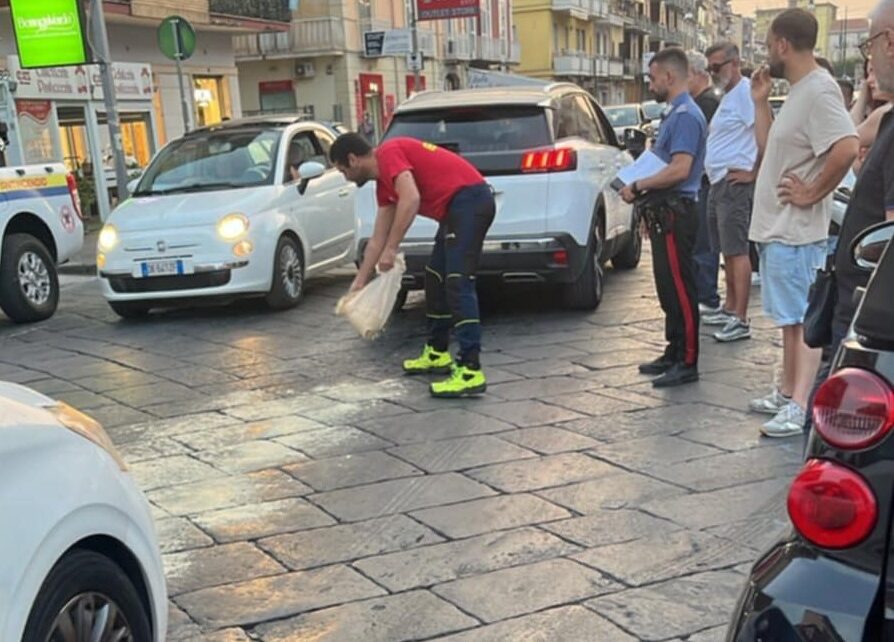 olio in strada