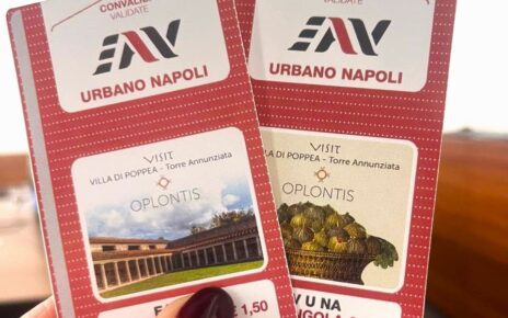 Torre Annunziata, al via la distribuzione dei ticket EAV dedicati ad Oplontis 5 ticket eav oplontismod
