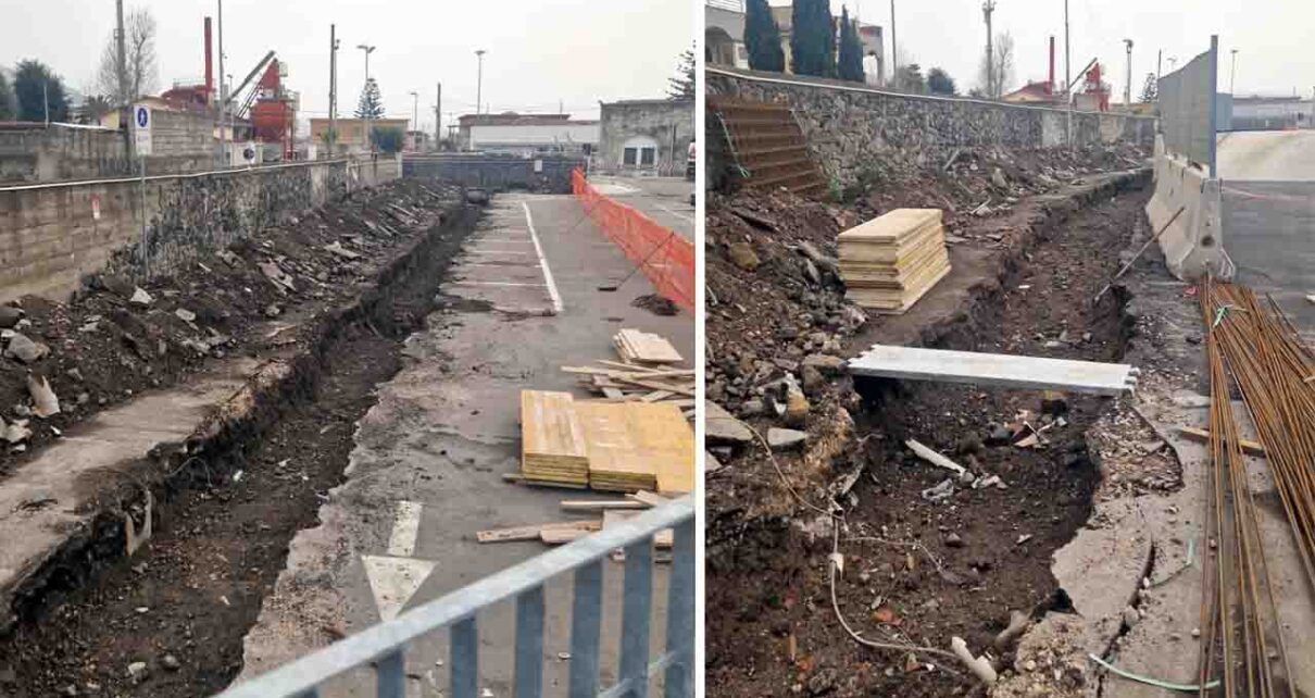 49927 torre annunziata ampliamento di via terragneta lavori in corso per migliorare la viabilita