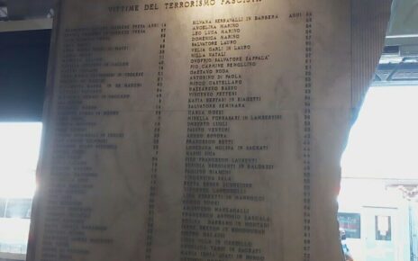Brusciano ricordo vittime terrorismo Bologna 2 Agosto 1980 3 4. Lapide Vittime terrorismo nero 40° Anniversraio Strage Stazione Bologna 2 Agosto 1980 2020