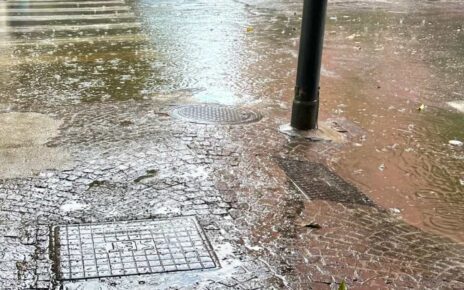 Municipalita collinare una delle caditoie ostruite
