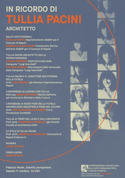 La Soprintendenza di Napoli ricorda l’architetto Tullia Pacini 3 Locandina convegno ricordo Tullia Pacini scaled