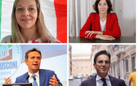 Nella foto da sinistra in senso orario Cavandoli Tajani Turco e Cattaneomod