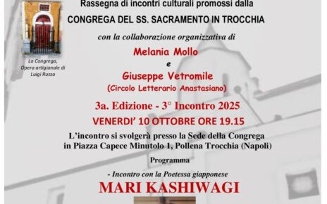 Pollena Trocchia, "Poesia è... Rinascenza": in Congrega arriva la poetessa giapponese Mari Kashiwagi 5 Poesia e. Rinascenzamod