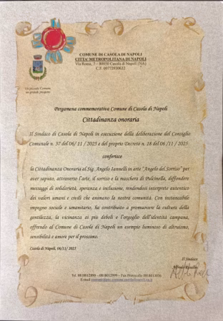 Casola di Napoli abbraccia Pulcinella: cittadinanza onoraria ad Angelo Iannelli, Ambasciatore del sorriso 4 0276bc35 b02e 4752 a173 4bd0ebf2aad4