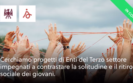 ITASolidale lancia la quinta edizione del bando "Energie di Comunità" per progetti del Terzo Settore sul tema della solitudine e del ritiro sociale dei giovani 4 Bando ITAS 1mod