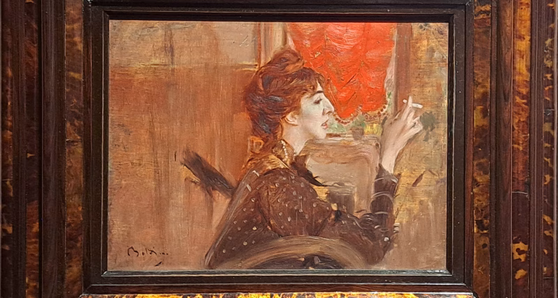 Lucca, Giovanni Boldini: la vertigine della bellezza moderna 4 Giovanni Boldini La tenda rossa 1904 foto di R. Pesavento