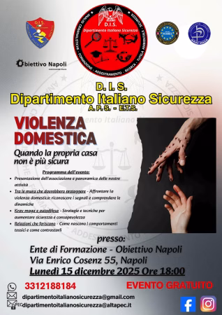 Locandina Violenza domestica e difesa personale