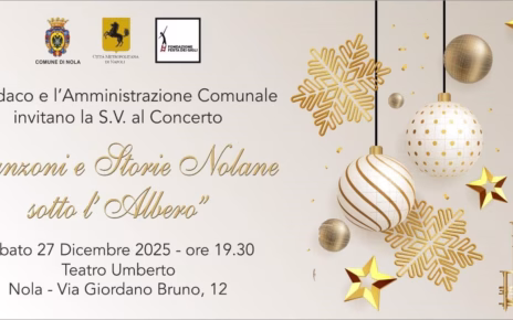 Nola, in scena “Canzoni dei Gigli e storie nolane sotto l’albero”. E a San Silvestro tutti in piazza in compagnia di Gigi Soriani 5 concertosottolalbero