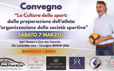 Terzigno, un convegno sulla cultura dello sport tra preparazione dell’atleta e organizzazione delle società 3 Copertina Convegno Cultura dello Sport Terzigno 07 Marzo 2026