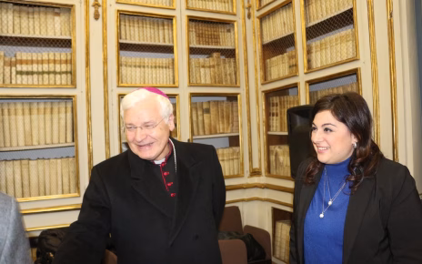 Monsignor Francesco Marino e la Responsabile SSPI Giuseppina Orefice
