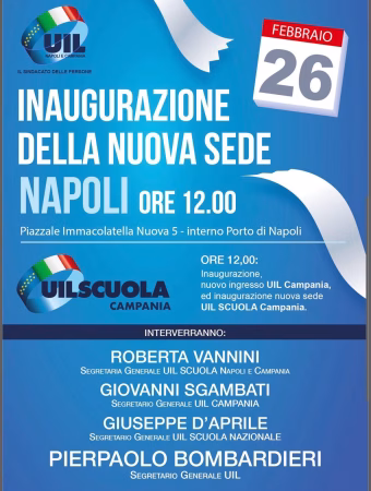 locandina inaugurazione sede Uiil scuola