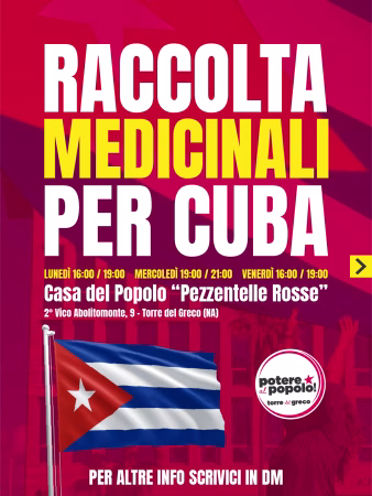 Torre del Greco, raccolta di medicinali e forniture sanitarie per Cuba. "Potere al Popolo!": solidarietà concreta contro l'assedio economico 2 Raccolta medicinali per Cuba Post 1
