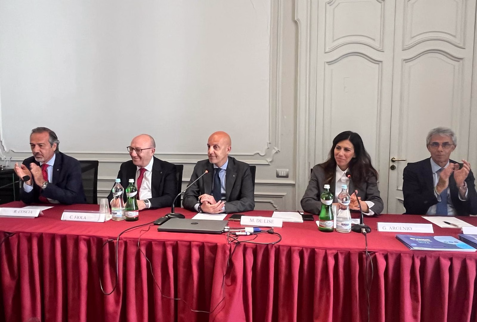 Incontro Odcec Napoli CCIAA da sinistra Coscia Fiola De Lise Argenio e Ianuario