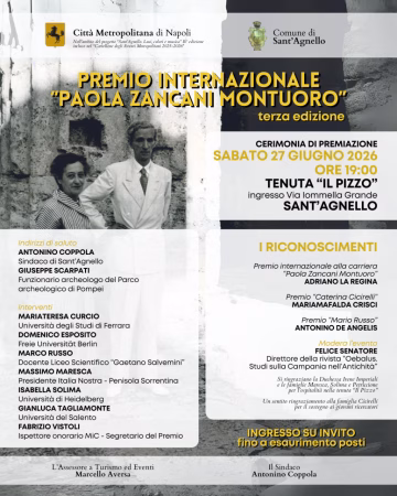 Locandina Premio Paola Zancani Montuoro 2026 SantAgnello