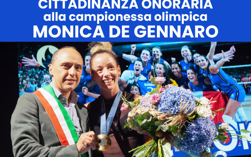 Locandina cittadinanza onoraria Monica De Gennaro SantAgnello