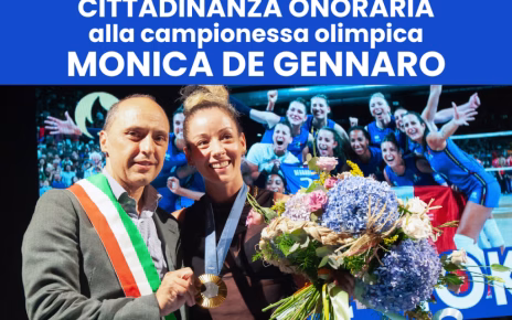 Locandina cittadinanza onoraria Monica De Gennaro SantAgnello