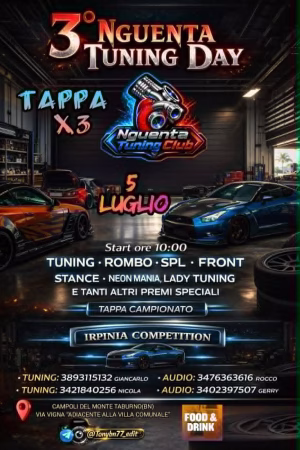 Il ritorno del Tuning d'autore: a Campoli accendono i motori per il 3° NGUENTA TUNING DAY 3 a87195c2 224c 4e29 8904 ea6d7ad75633 1