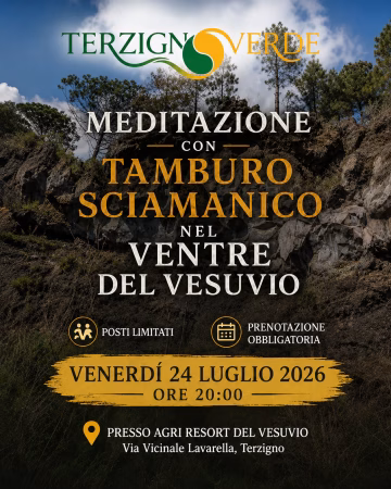 Locandina meditazione cava Vesuvio instagram