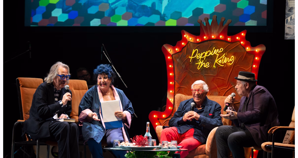 Peppino di Capri al Trianon Viviani con Gigi Marzullo Marisa Laurito ed Enzo Gragnaniello 25 ottobre 2024 foto ERNESTO ALBANO
